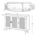 Meuble de rangement Alexis à 3 portes avec motifs en treillis | HULALA HOME