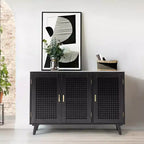 Meuble de rangement Alexis à 3 portes avec motifs en treillis | HULALA HOME