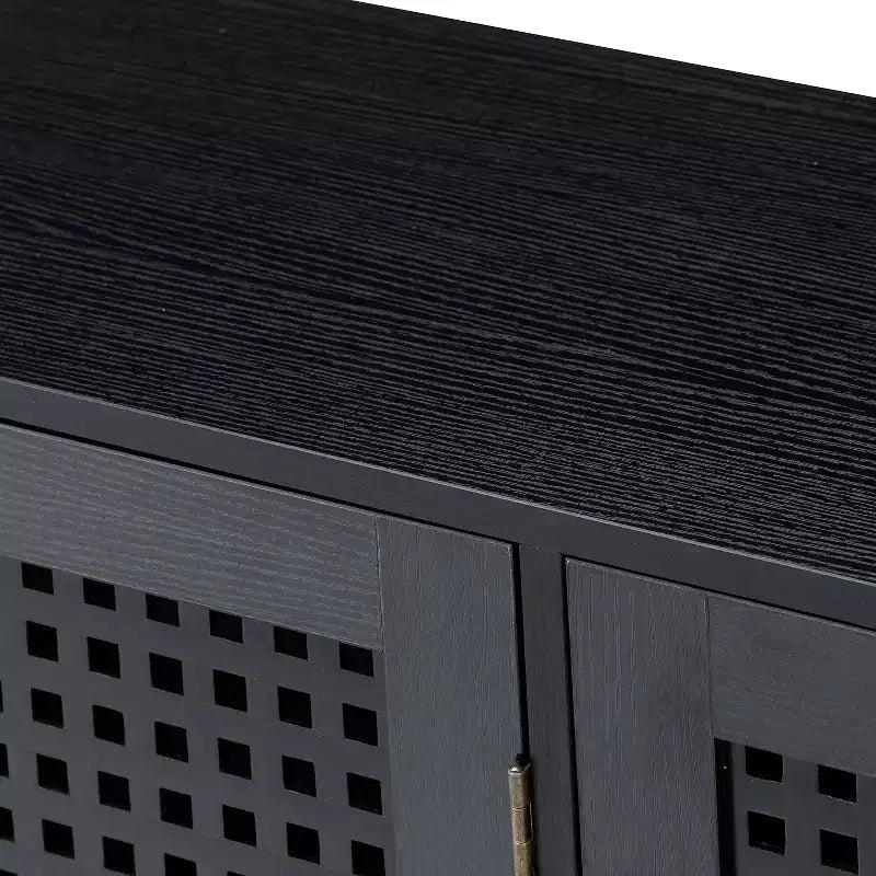 Meuble de rangement Alexis à 3 portes avec motifs en treillis | HULALA HOME