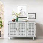 Meuble de rangement Alexis à 3 portes avec motifs en treillis | HULALA HOME
