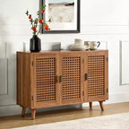 Meuble de rangement Alexis à 3 portes avec motifs en treillis | HULALA HOME