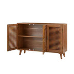 Meuble de rangement Alexis à 3 portes avec motifs en treillis | HULALA HOME