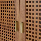 Meuble de rangement Alexis à 3 portes avec motifs en treillis | HULALA HOME