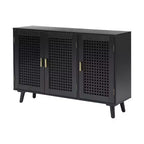 Meuble de rangement Alexis à 3 portes avec motifs en treillis | HULALA HOME