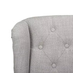 Chaise de bureau pivotante Ian en lin et pieds chromés - Gris/Chromé - Safavieh