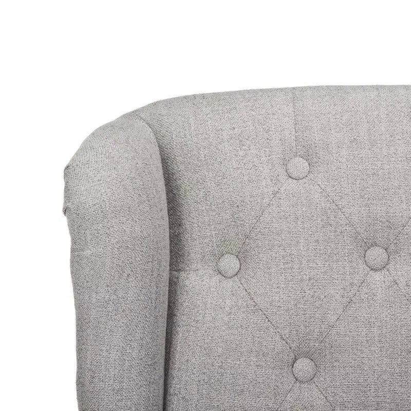 Chaise de bureau pivotante Ian en lin et pieds chromés - Gris/Chromé - Safavieh