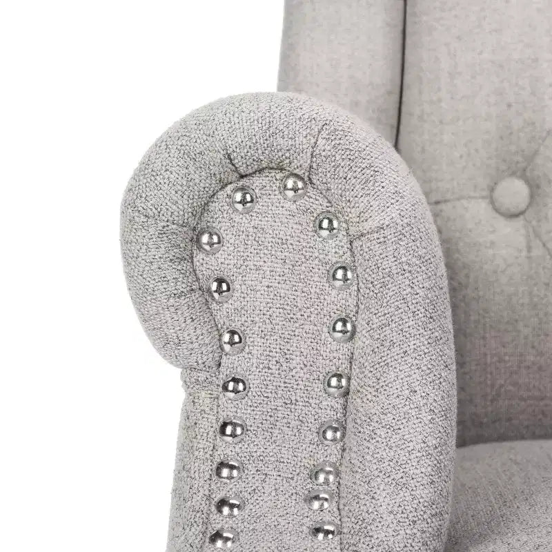 Chaise de bureau pivotante Ian en lin et pieds chromés - Gris/Chromé - Safavieh
