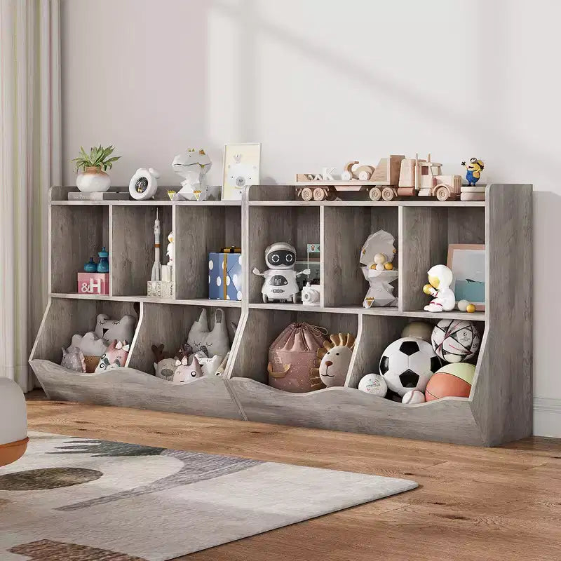 Bibliothèque et étagère de rangement pour jouets pour enfants Whizmax, meuble de rangement multi-étagères avec casiers pour garçons et filles, salle de jeux