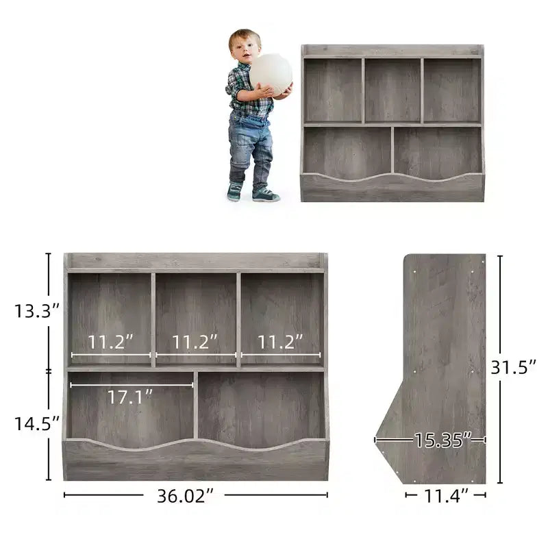 Bibliothèque et étagère de rangement pour jouets pour enfants Whizmax, meuble de rangement multi-étagères avec casiers pour garçons et filles, salle de jeux