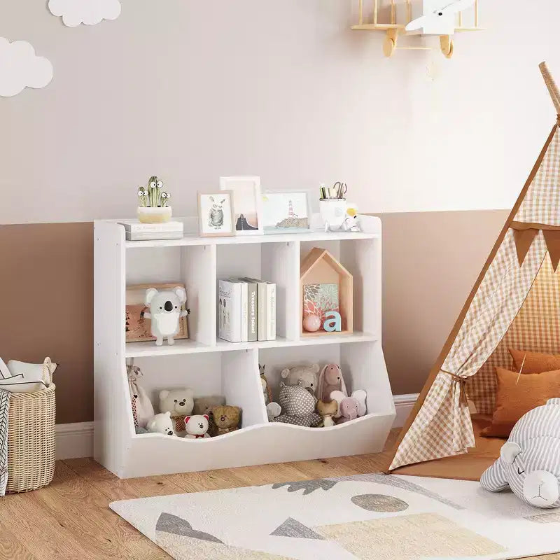 Bibliothèque et étagère de rangement pour jouets pour enfants Whizmax, meuble de rangement multi-étagères avec casiers pour garçons et filles, salle de jeux