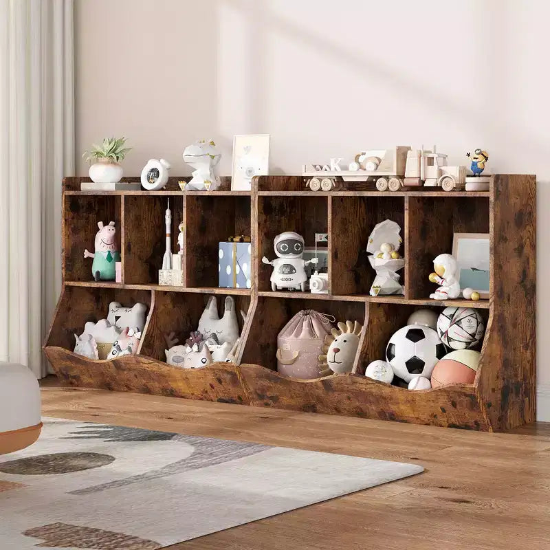 Bibliothèque et étagère de rangement pour jouets pour enfants Whizmax, meuble de rangement multi-étagères avec casiers pour garçons et filles, salle de jeux
