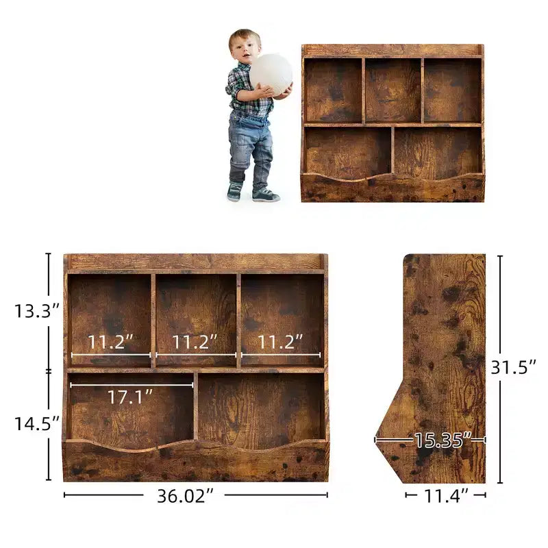Bibliothèque et étagère de rangement pour jouets pour enfants Whizmax, meuble de rangement multi-étagères avec casiers pour garçons et filles, salle de jeux
