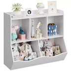 Bibliothèque et étagère de rangement pour jouets pour enfants Whizmax, meuble de rangement multi-étagères avec casiers pour garçons et filles, salle de jeux