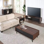 Lot de 2 tables de chevet nervurées modernes Duane avec tiroir - Manhattan Comfort