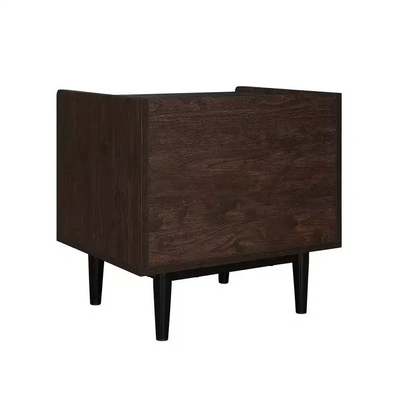 Lot de 2 tables de chevet nervurées modernes Duane avec tiroir - Manhattan Comfort