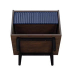 Lot de 2 tables de chevet nervurées modernes Duane avec tiroir - Manhattan Comfort