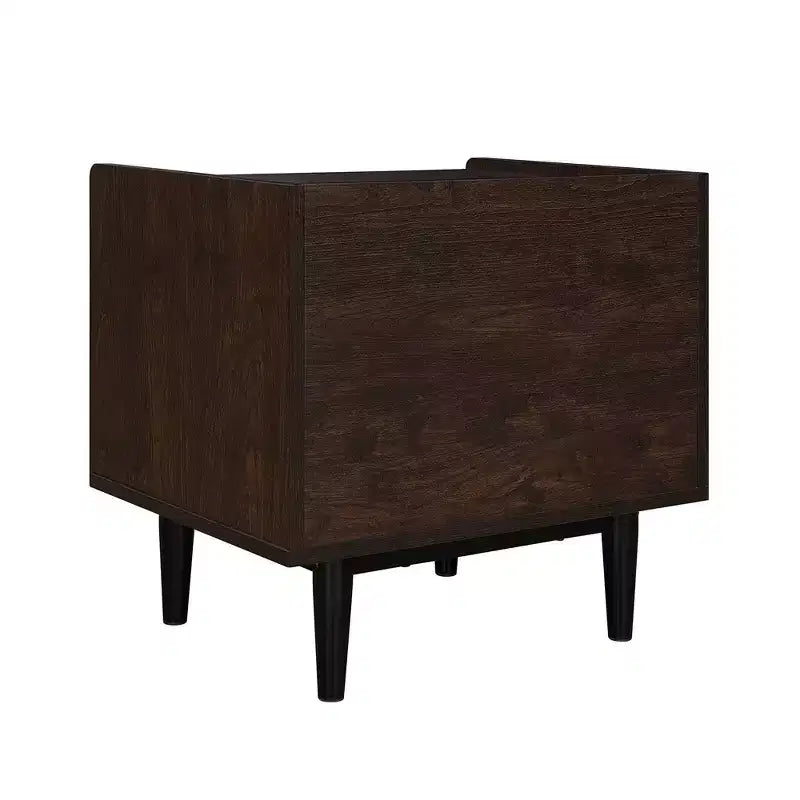 Lot de 2 tables de chevet nervurées modernes Duane avec tiroir - Manhattan Comfort
