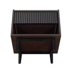 Lot de 2 tables de chevet nervurées modernes Duane avec tiroir - Manhattan Comfort