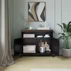 Buffet et console classiques Mayfield de Flash Furniture avec meuble de rangement à double porte et étagère de rangement ouverte