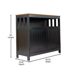 Buffet et console classiques Mayfield de Flash Furniture avec meuble de rangement à double porte et étagère de rangement ouverte