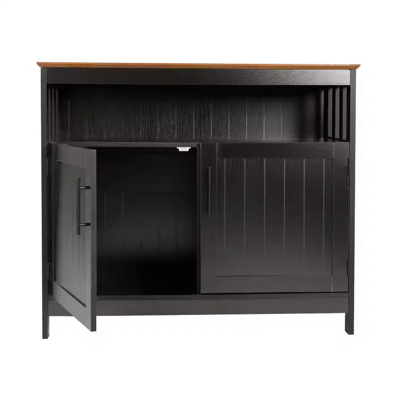 Buffet et console classiques Mayfield de Flash Furniture avec meuble de rangement à double porte et étagère de rangement ouverte
