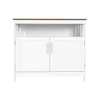 Buffet et console classiques Mayfield de Flash Furniture avec meuble de rangement à double porte et étagère de rangement ouverte