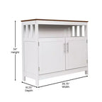 Buffet et console classiques Mayfield de Flash Furniture avec meuble de rangement à double porte et étagère de rangement ouverte