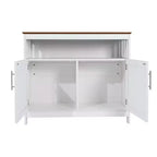 Buffet et console classiques Mayfield de Flash Furniture avec meuble de rangement à double porte et étagère de rangement ouverte