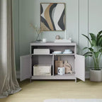 Buffet et console classiques Mayfield de Flash Furniture avec meuble de rangement à double porte et étagère de rangement ouverte