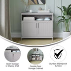 Buffet et console classiques Mayfield de Flash Furniture avec meuble de rangement à double porte et étagère de rangement ouverte