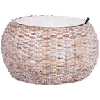 Klarysa Wood And Rattan Coffee Table - Natural White Wash - Safavieh