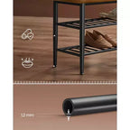 VASAGLE Collection EKHO - Banc à chaussures, Banc de rangement, Banc porte-chaussures pour entrée, Similicuir avec surpiqûres