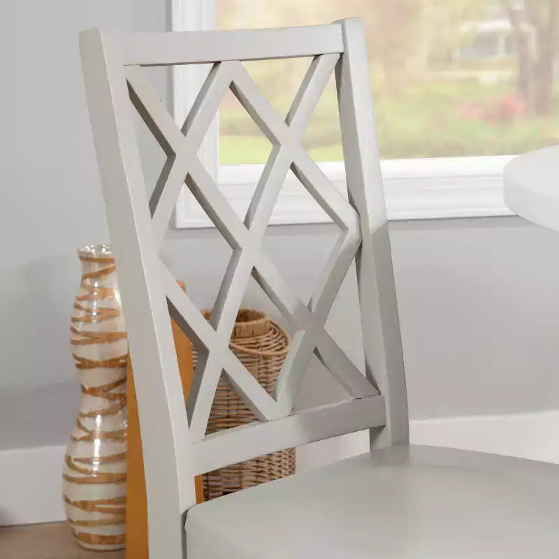 Chaise d'appoint à dossier en X en bois massif Shelby - Powell
