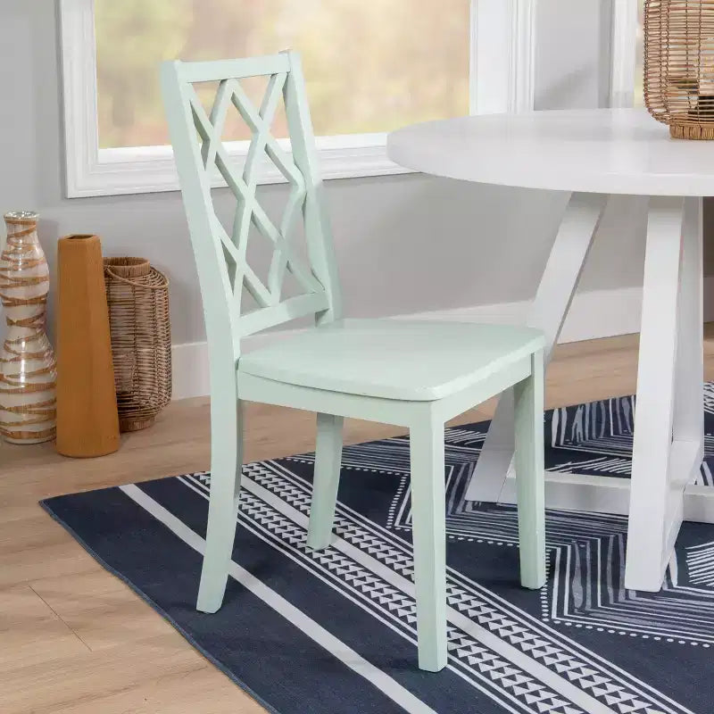 Chaise d'appoint à dossier en X en bois massif Shelby - Powell