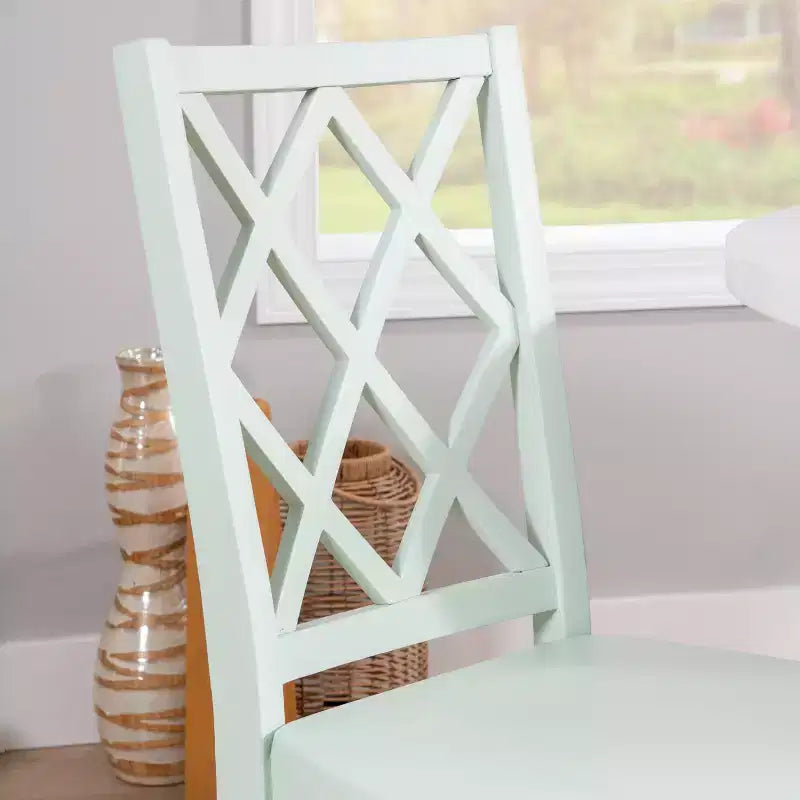 Chaise d'appoint à dossier en X en bois massif Shelby - Powell