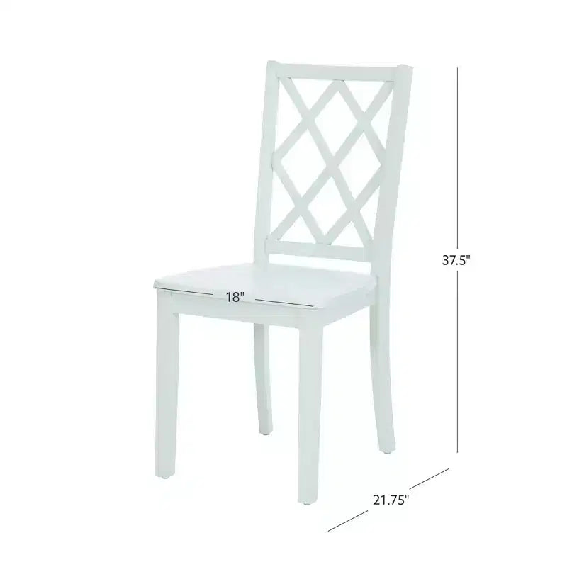 Chaise d'appoint à dossier en X en bois massif Shelby - Powell