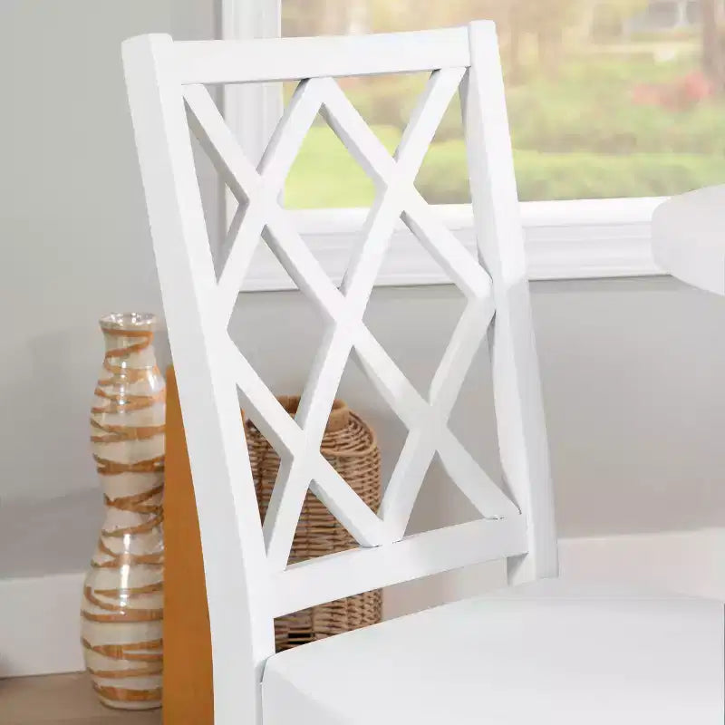 Chaise d'appoint à dossier en X en bois massif Shelby - Powell