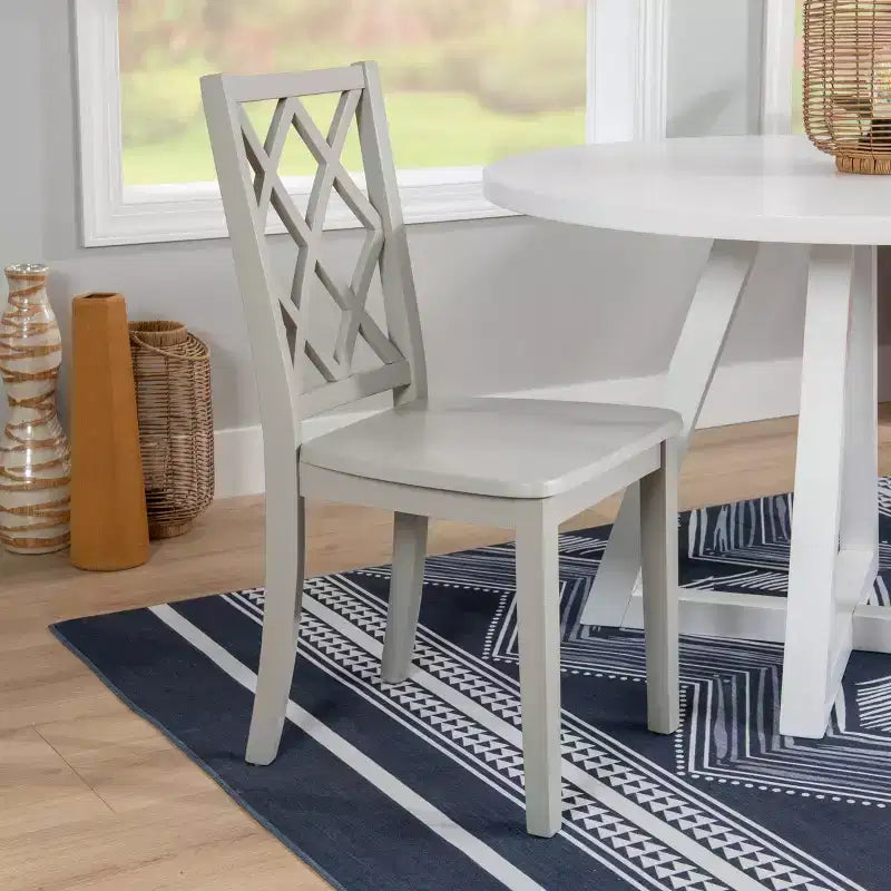 Chaise d'appoint à dossier en X en bois massif Shelby - Powell