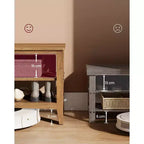 VASAGLE, Banc de Rangement d'Entrée, Étagère à Chaussures à 2 Niveaux, 30 x 100 x 48 cm, Supporte jusqu'à 272 kg, Style Ferme