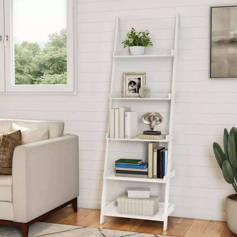 Étagère d'appoint autoportante à 5 niveaux en bois Lavish Home pour le rangement