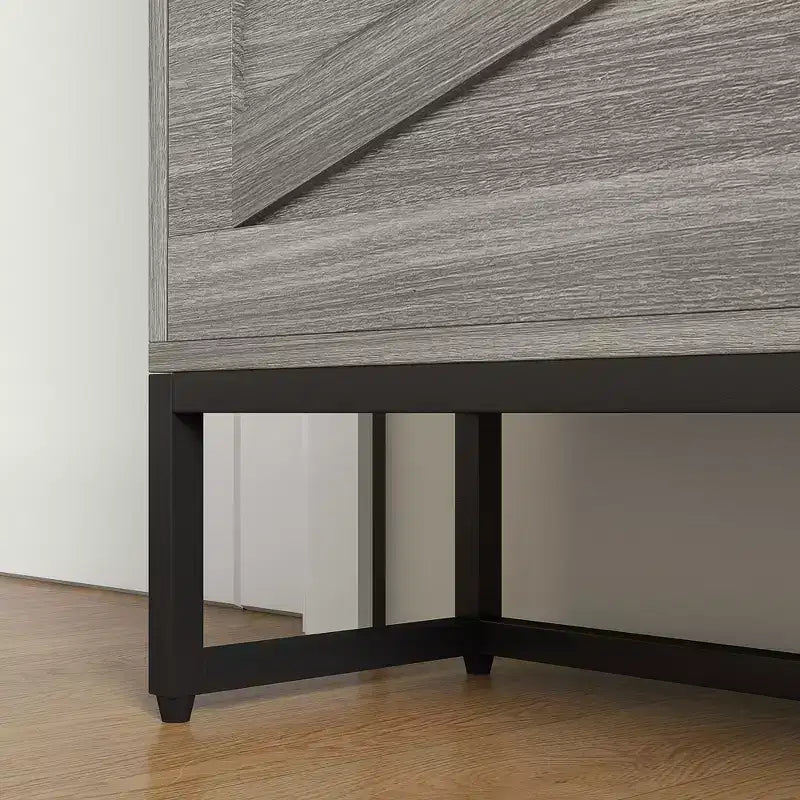Meuble à chaussures étroit HOMCOM, meuble de rangement à chaussures industriel pour entrée avec 2 tiroirs basculants, étagères réglables, tiroir supérieur pour 12 paires