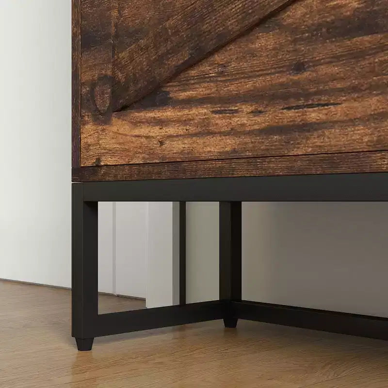 Meuble à chaussures étroit HOMCOM, meuble de rangement à chaussures industriel pour entrée avec 2 tiroirs basculants, étagères réglables, tiroir supérieur pour 12 paires