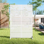 Dovelina 72H x 47W Panneau de clôture décoratif extérieur autoportant en métal pour l'intimité