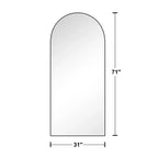 Miroir sur pied plein-corps en arche avec cadre métallique Dovelina