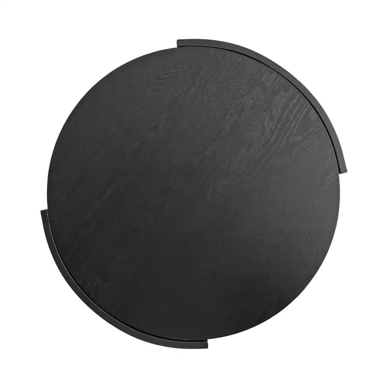 Table basse ronde Urso Kate and Laurel, 26x25x18, noire