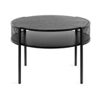 Table basse ronde Urso Kate and Laurel, 26x25x18, noire