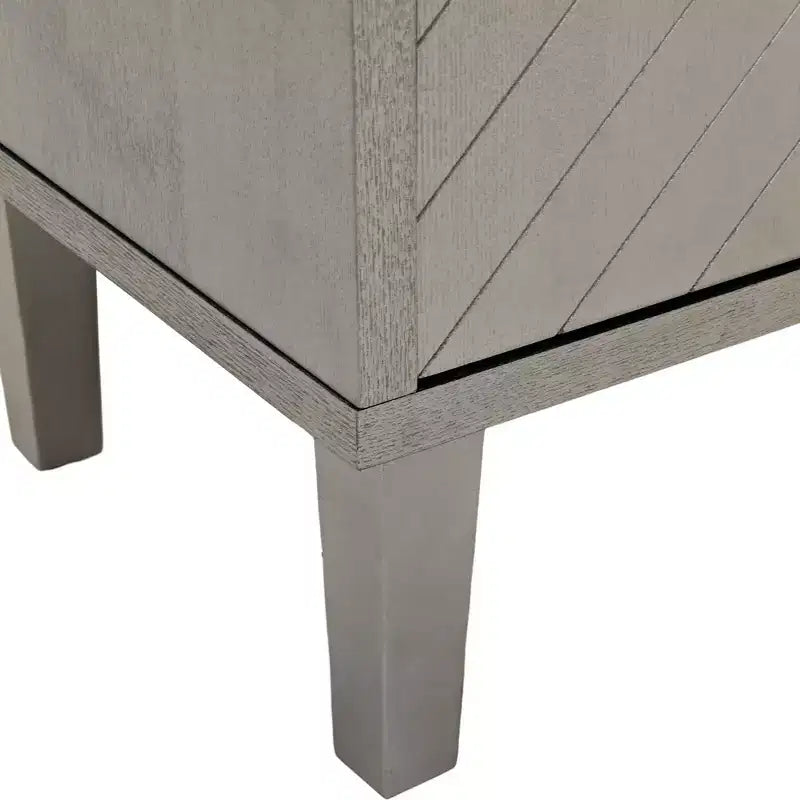 Buffet élégant à 4 portes avec 5 pieds en pin, meuble de rangement avec 4 poignées en métal 4M - ModernLuxe