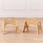 Lot de 2 chaises empilables en bois pour tout-petits 6 po