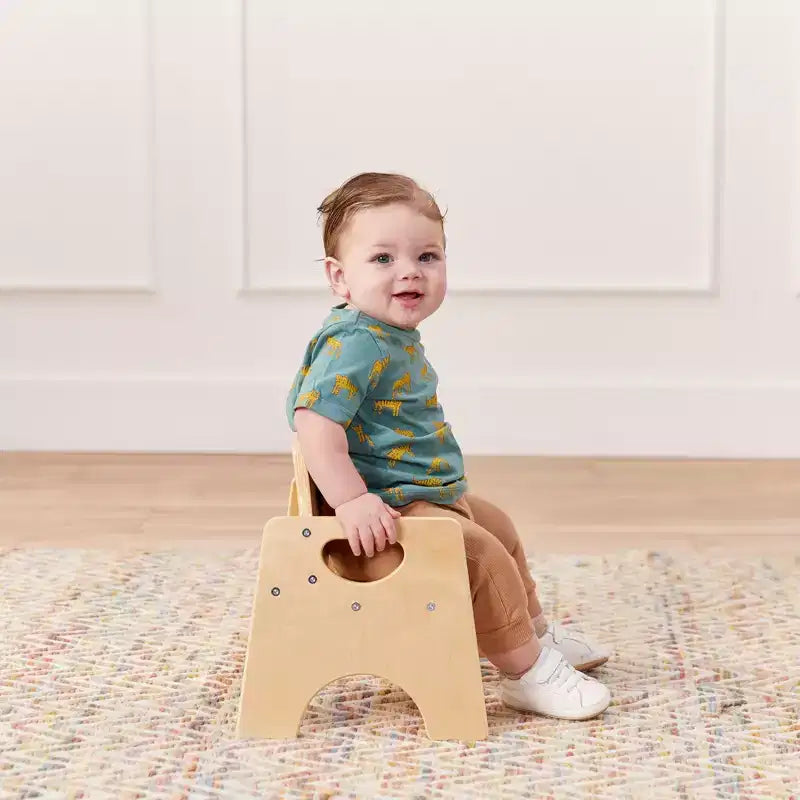 Lot de 2 chaises empilables en bois pour tout-petits 6 po