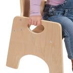 Lot de 2 chaises empilables en bois pour tout-petits 6 po